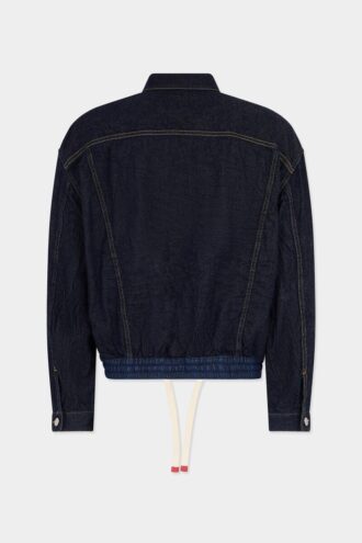 Chaqueta de vaqueros cargo de lavado oscuro