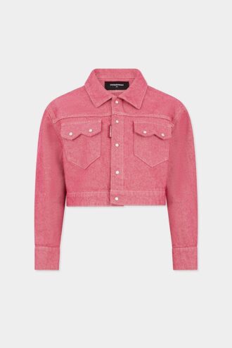 Chaqueta de vaqueros cuadrada de denim Oxford