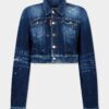 Chaqueta de vaqueros Dean con lavado de lunares rojos medianos Chaqueta de vaqueros Dean con lavado de lunares rojos medianos