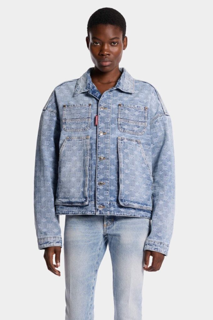 Chaqueta de vaqueros unisex de lavado claro Chaqueta de vaqueros unisex de lavado claro