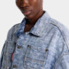 Chaqueta de vaqueros unisex de lavado claro Chaqueta de vaqueros unisex de lavado claro