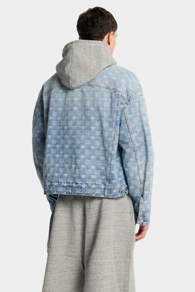 Chaqueta de vaqueros utilitaria de lavado claro Chaqueta de vaqueros utilitaria de lavado claro