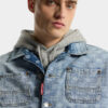 Chaqueta de vaqueros utilitaria de lavado claro Chaqueta de vaqueros utilitaria de lavado claro