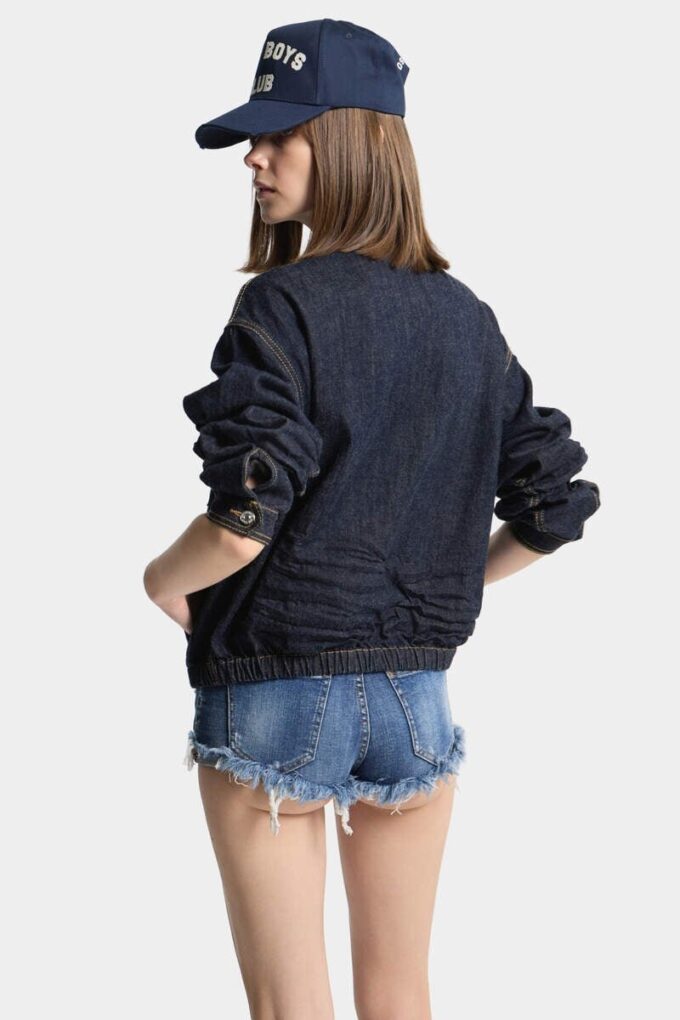 Chaqueta deportiva de lavado oscuro Chaqueta deportiva de lavado oscuro