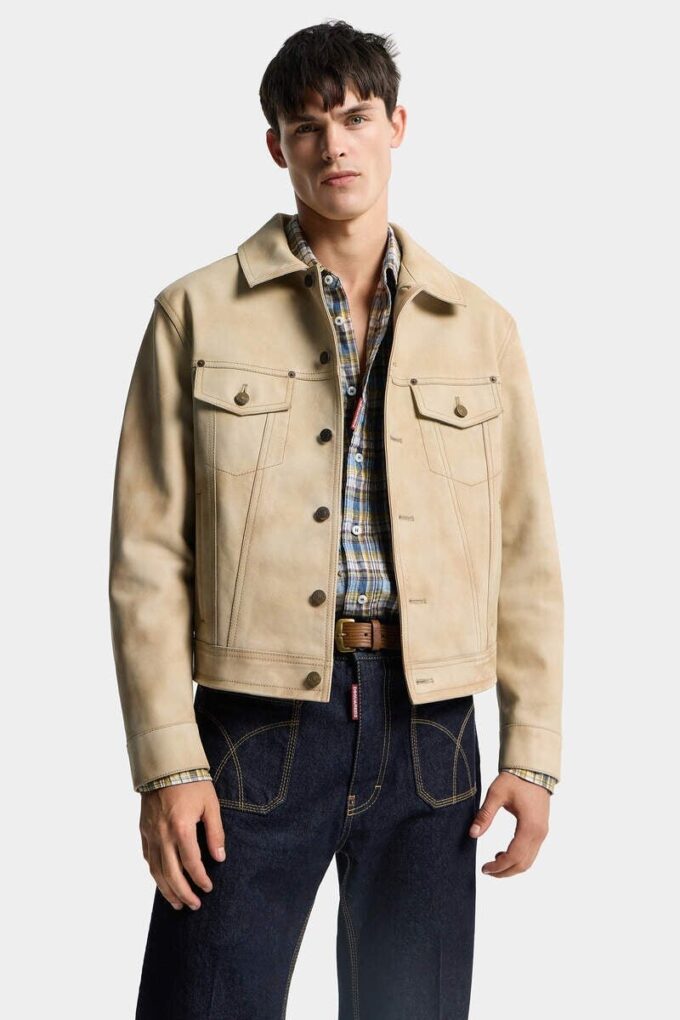 Chaqueta vaquera de cuero Chaqueta vaquera de cuero