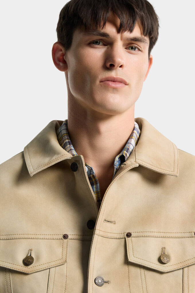 Chaqueta vaquera de cuero Chaqueta vaquera de cuero