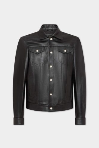 Chaqueta vaquera de cuero de vaqueros