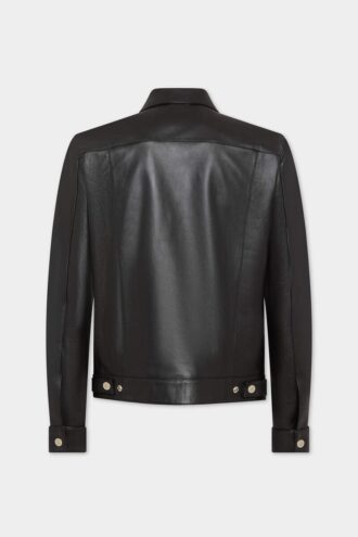 Chaqueta vaquera de cuero de vaqueros