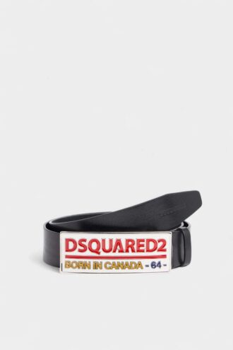 Cinturón con placa con el logotipo de Dsquared2