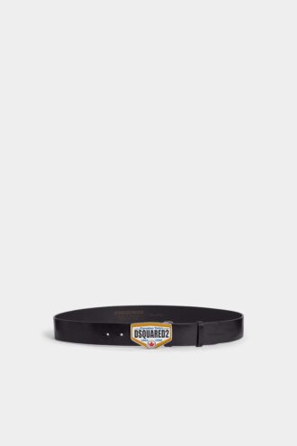Cinturón con placa con el logotipo de Dsquared2
