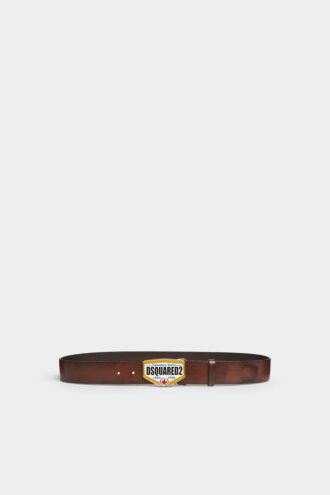 Cinturón con placa con el logotipo de Dsquared2