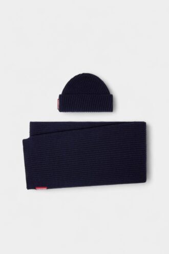 Conjunto de bufanda y gorro de punto cálido