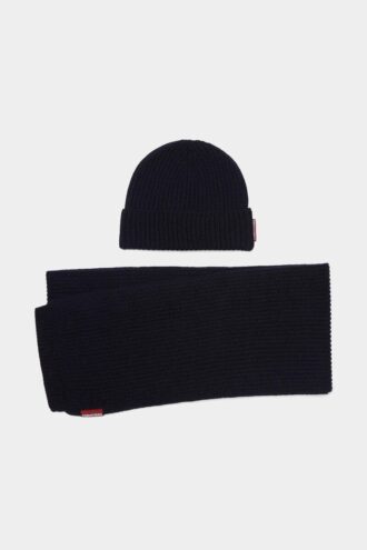 Conjunto de bufanda y gorro de punto cálido