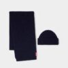 Conjunto de bufanda y gorro de punto cálido