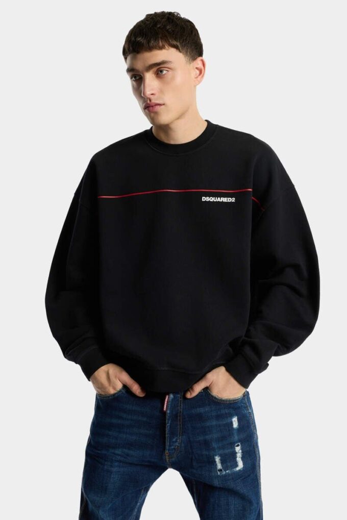 Dsquared2 Tape Relax Fit Crewneck Dsquared2 Tape Relax Fit Crewneck
