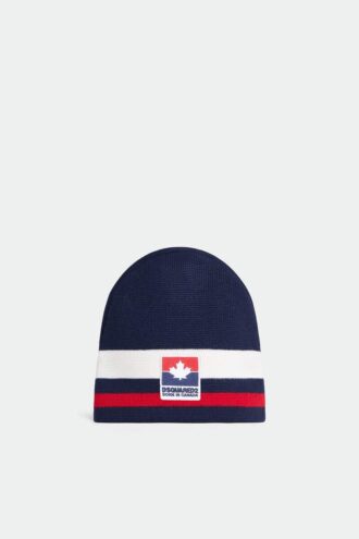 Gorro de punto con hoja de arce de Dsquared2