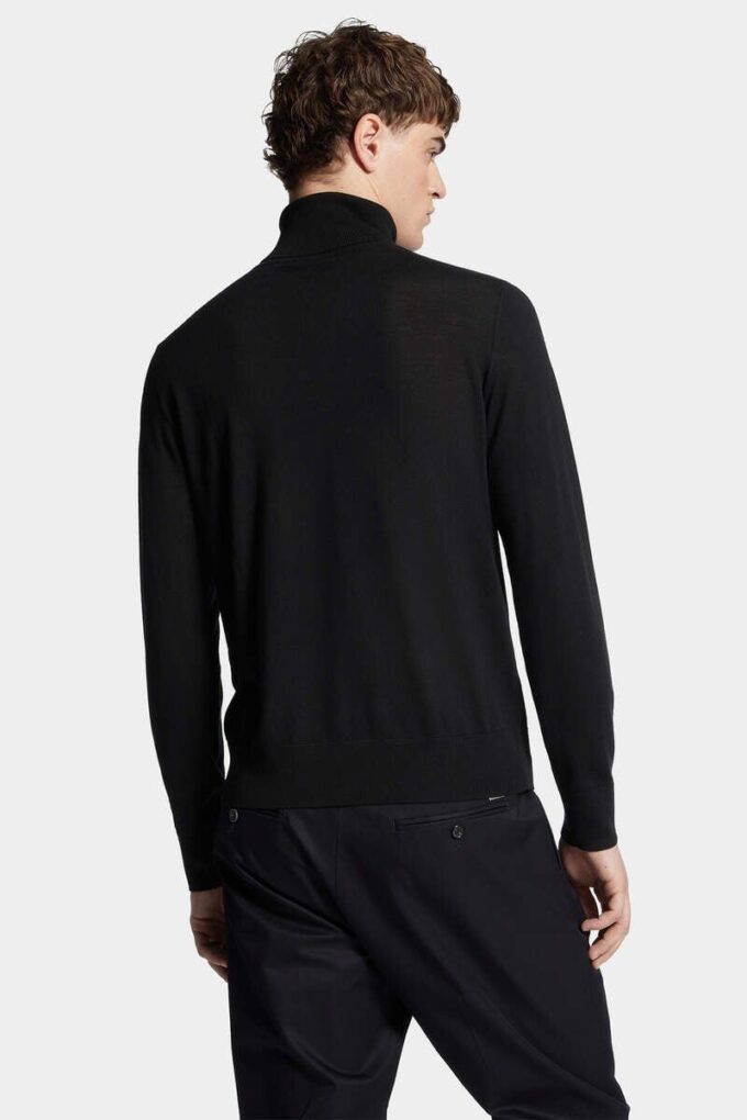 Jersey de cuello alto de lana D2 Jersey de cuello alto de lana D2