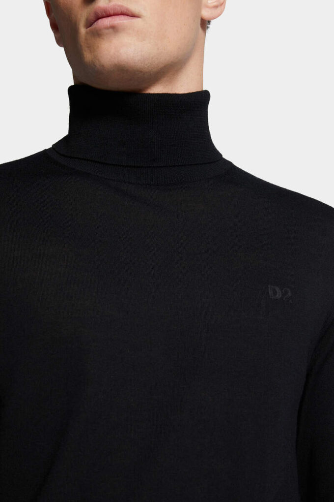 Jersey de cuello alto de lana D2 Jersey de cuello alto de lana D2