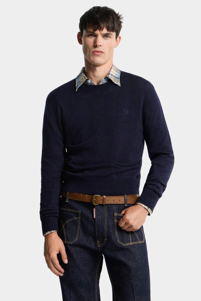 Jersey de cuello redondo Jersey de cuello redondo