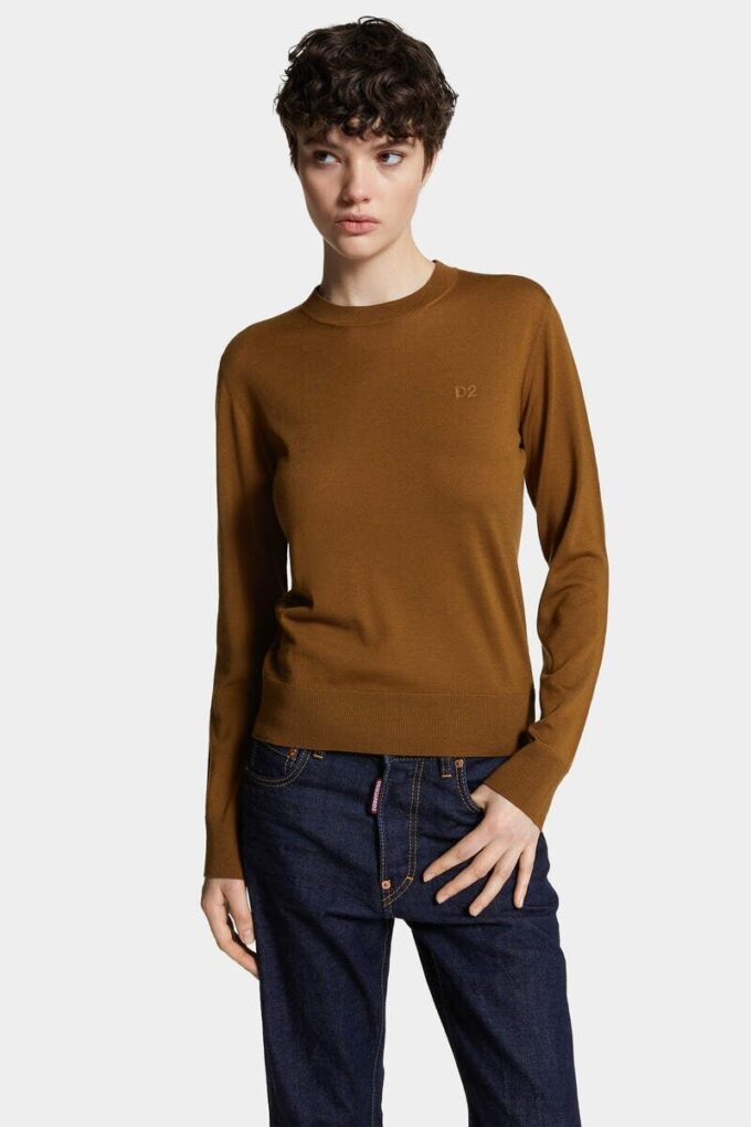 Jersey de cuello redondo de lana D2