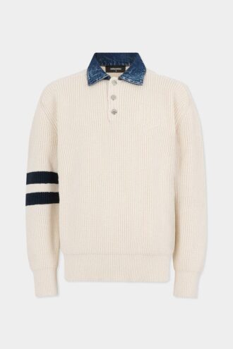 Jersey de punto D2 con mezcla de denim Jersey de punto D2 con mezcla de denim