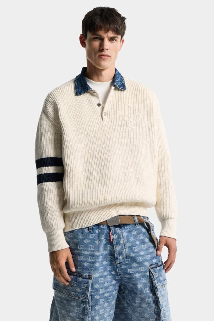 Jersey de punto D2 con mezcla de denim Jersey de punto D2 con mezcla de denim