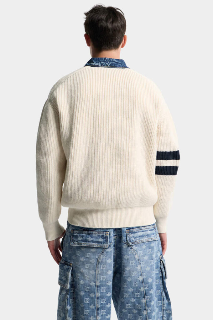 Jersey de punto D2 con mezcla de denim Jersey de punto D2 con mezcla de denim