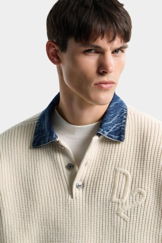 Jersey de punto D2 con mezcla de denim Jersey de punto D2 con mezcla de denim