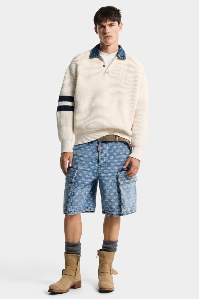 Jersey de punto D2 con mezcla de denim Jersey de punto D2 con mezcla de denim