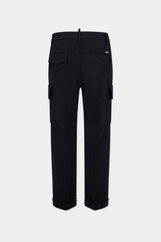 Pantalón cargo recto de lana tropical