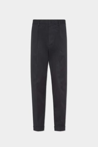 Pantalón de algodón con un pliegue