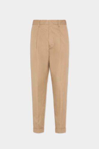 Pantalón de algodón con un pliegue