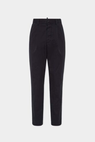 Pantalón de algodón con un pliegue