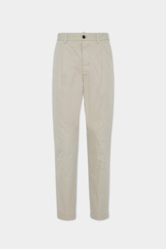 Pantalón de algodón con un pliegue
