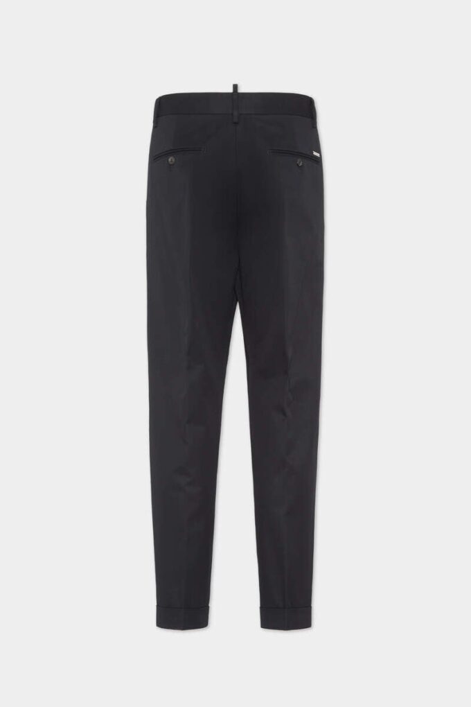 Pantalón de algodón con un pliegue