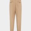 Pantalón de algodón con un pliegue