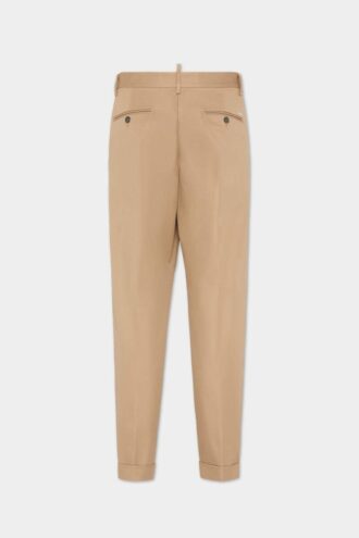 Pantalón de algodón con un pliegue