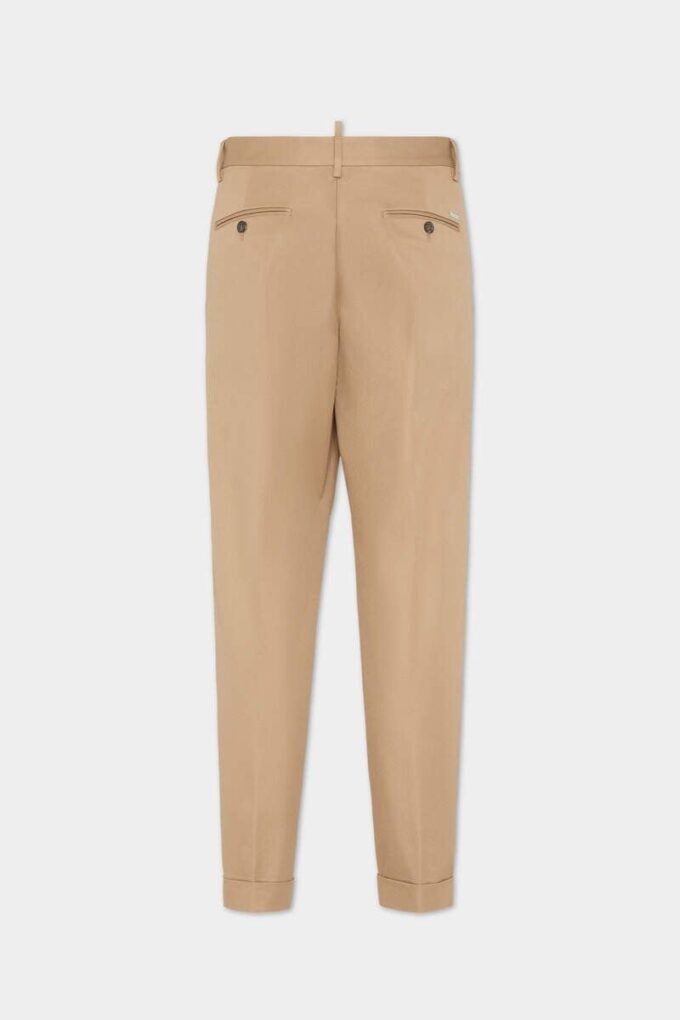 Pantalón de algodón con un pliegue