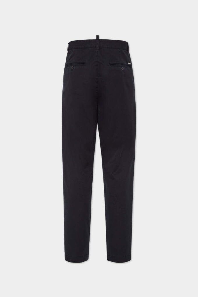 Pantalón de algodón con un pliegue