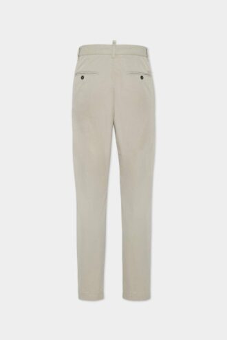 Pantalón de algodón con un pliegue