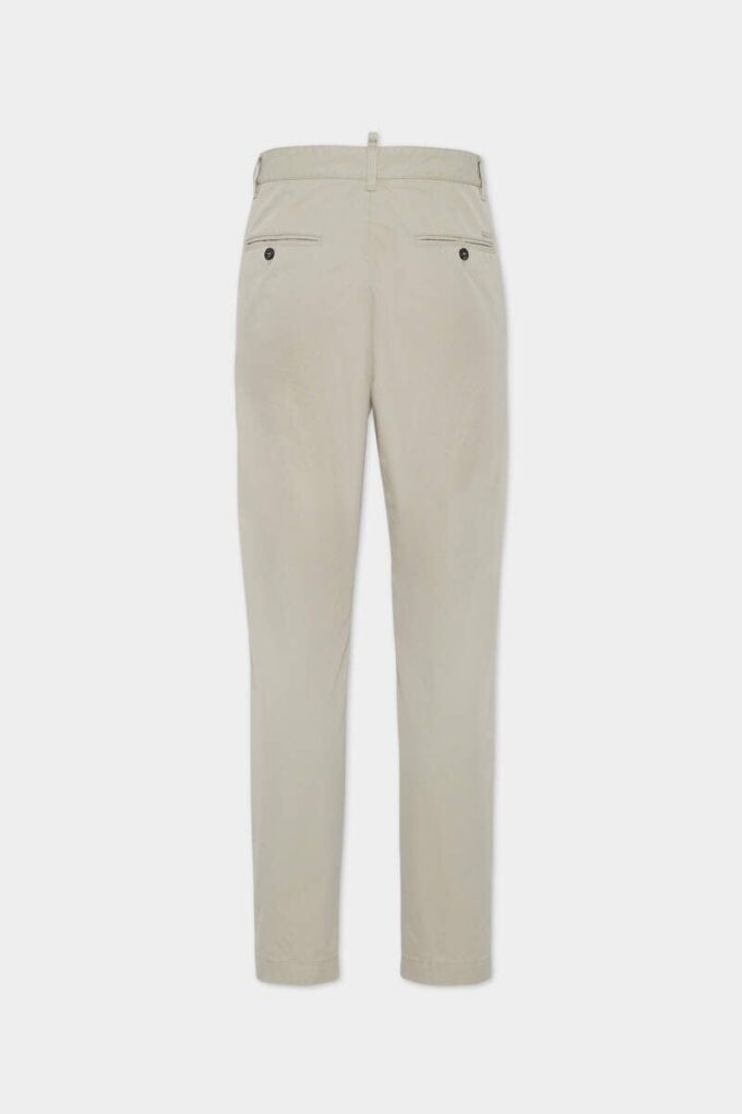 Pantalón de algodón con un pliegue