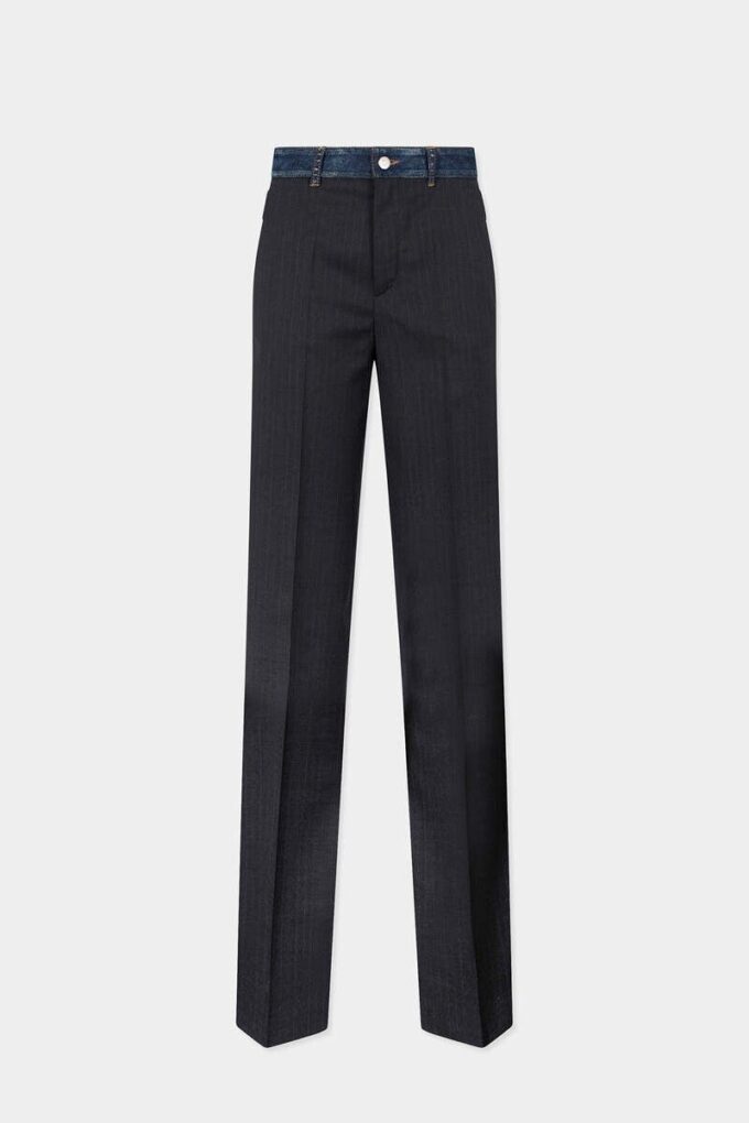 Pantalón holgado de sastrería de denim híbrido con lavado Dark Rebel Rider Pantalón holgado de sastrería de denim híbrido con lavado Dark Rebel Rider