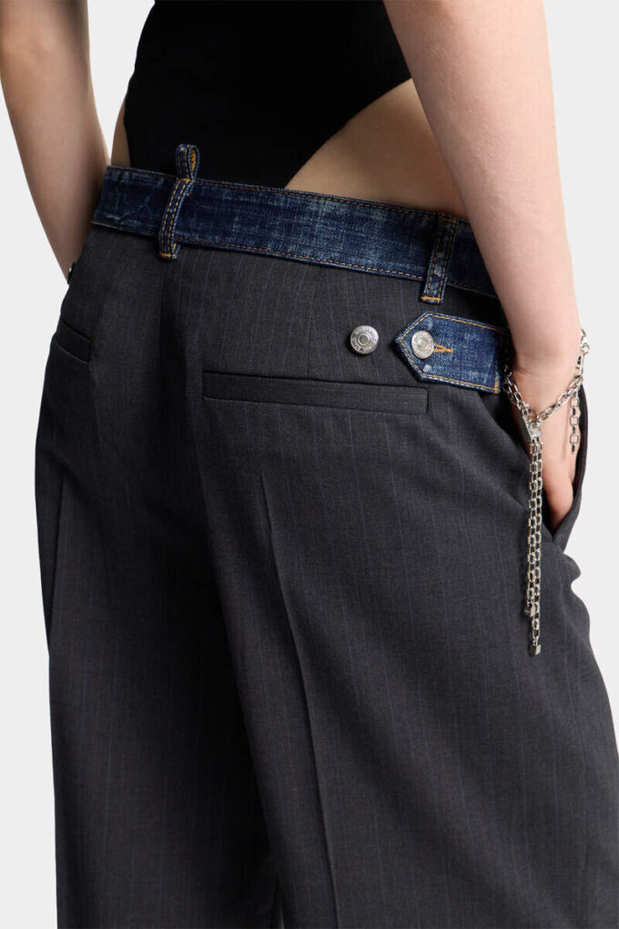 Pantalón holgado de sastrería de denim híbrido con lavado Dark Rebel Rider Pantalón holgado de sastrería de denim híbrido con lavado Dark Rebel Rider