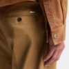 Pantalón recto de algodón entallado Pantalón recto de algodón entallado