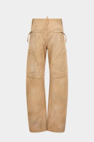 Pantalón utilitario desgastado teñido en prenda Pantalón utilitario desgastado teñido en prenda