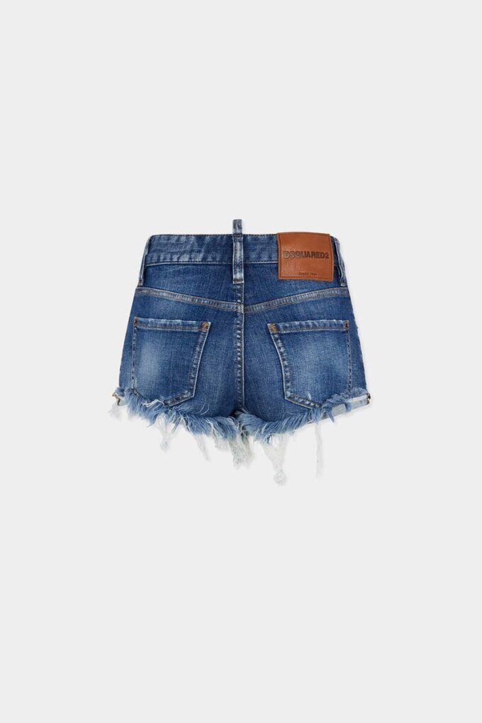 Pantalones cortos de camionero con lavado medio Pantalones cortos de camionero con lavado medio