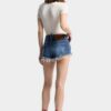 Pantalones cortos de camionero con lavado medio Pantalones cortos de camionero con lavado medio