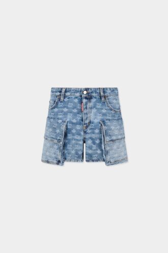 Pantalones Cortos de Cargo de Lavado Claro