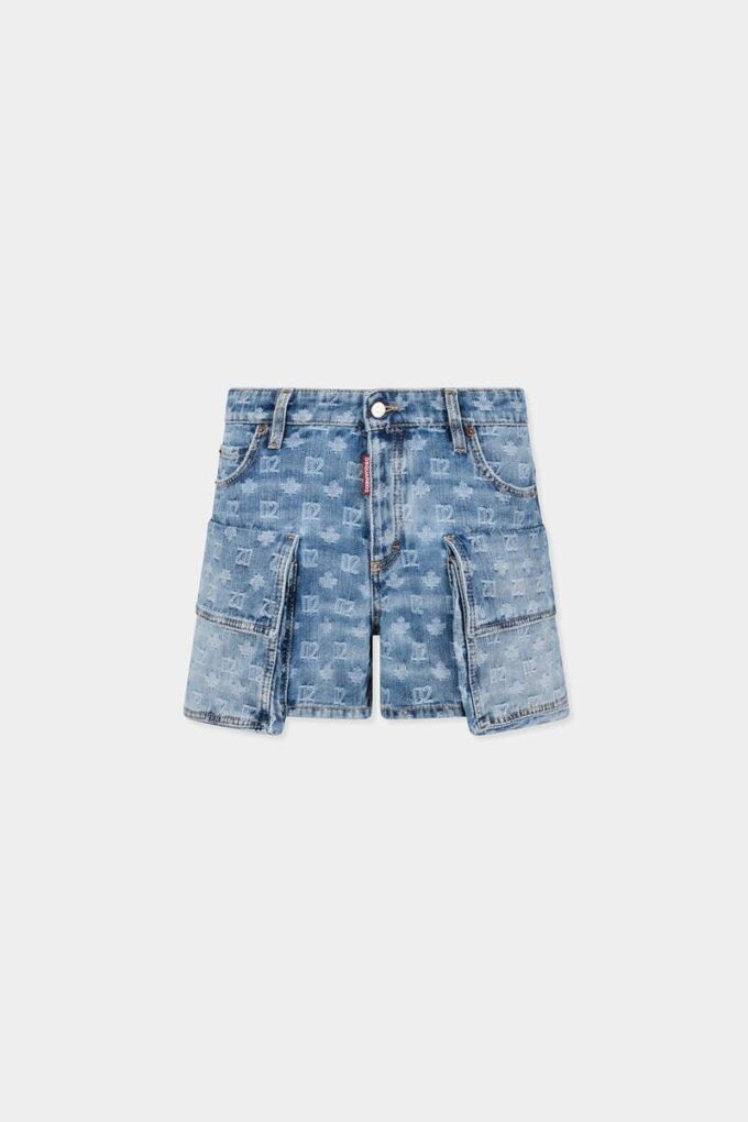 Pantalones Cortos de Cargo de Lavado Claro Pantalones Cortos de Cargo de Lavado Claro