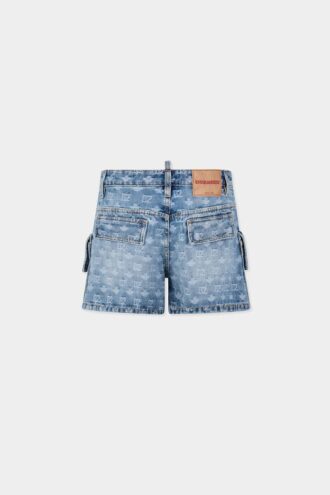 Pantalones Cortos de Cargo de Lavado Claro